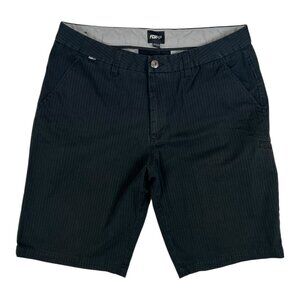 Vintage Fox Racing Shorts Size 34 Black Striped Y2K Grunge Skater